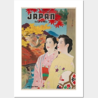 Japan Autumn in Nikko Vintage Poster Posters and Art